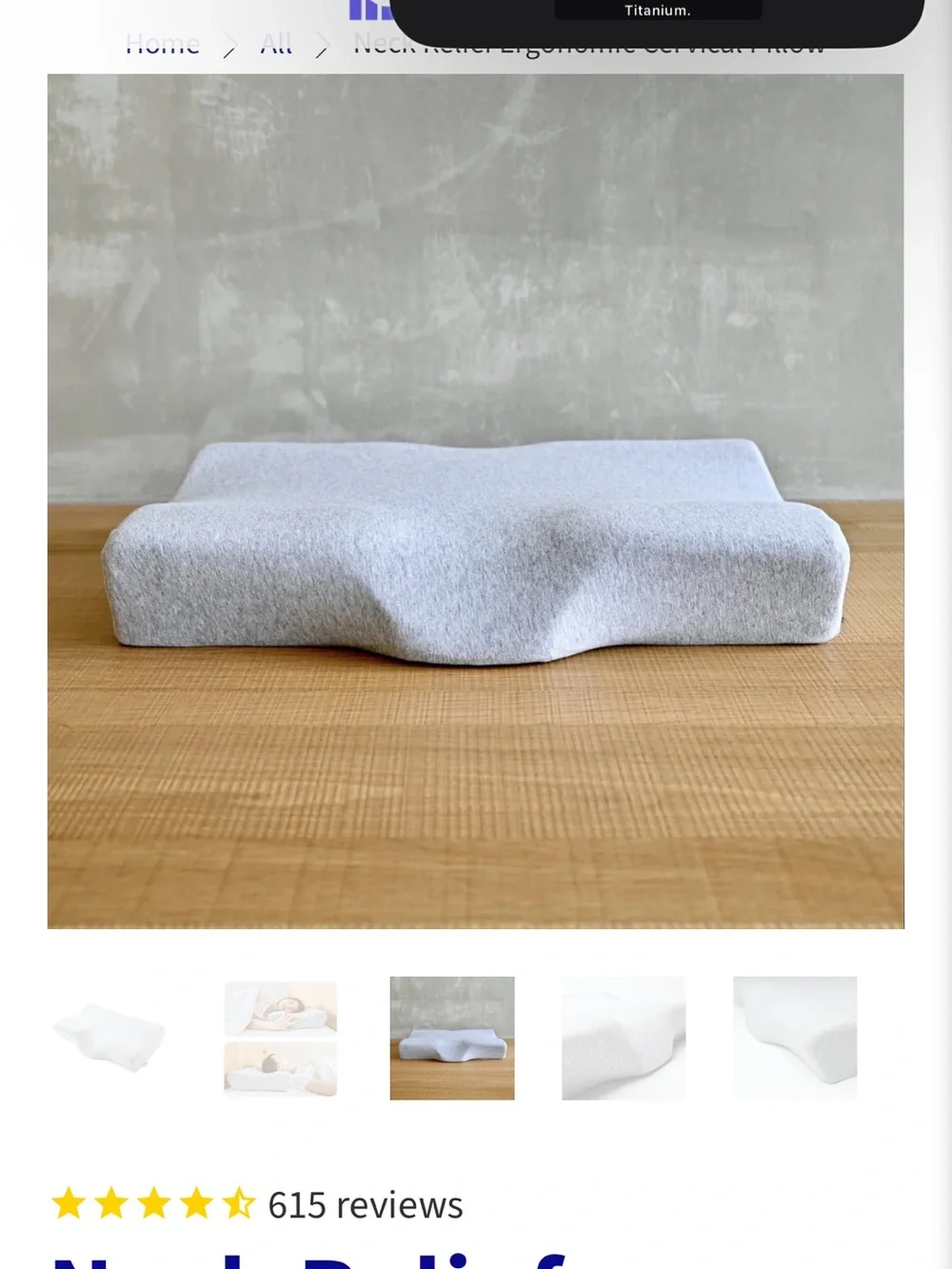 Like-new Cushion Lab Neck Relief Ergonomic Cervical Pillow